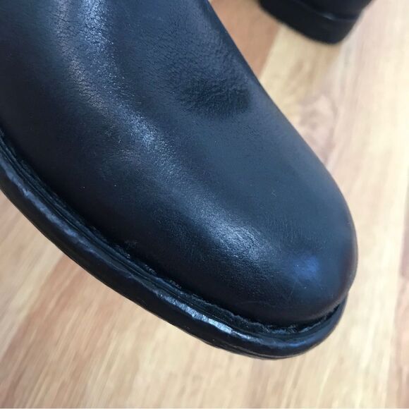 BORN Shaunie Black Leather Knee High Riding Boot Low Heel Fall Winter Size 6.5 - Picture 13 of 15